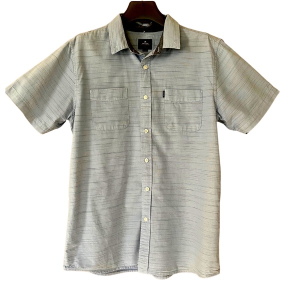 Rip Curl Other - Rip Curl Double Pocket Light Blue Button Down Casual Shirt Size Large